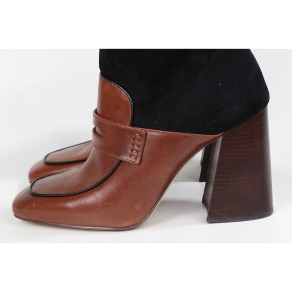 Louise et Cie Izel Bootie Black Leather Heeled Sock Loafer Stretch Boots 40 - Picture 13 of 16